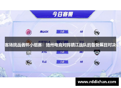 客场挑战者杯小组赛：扬州电竞对阵镇江战队的备受瞩目对决